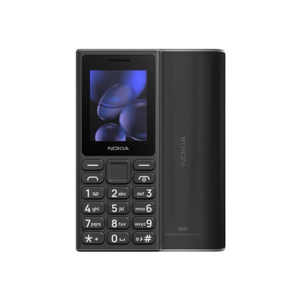 Nokia 105 ( 2024 ) 2" skrm 2G mobiltelefon 4MB Ram FM-radio LED-lommelygte dual-SIM sort