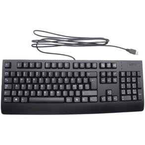 Lenovo Tastatur Kablet til Kontor & Erhverv Nordisk Sort