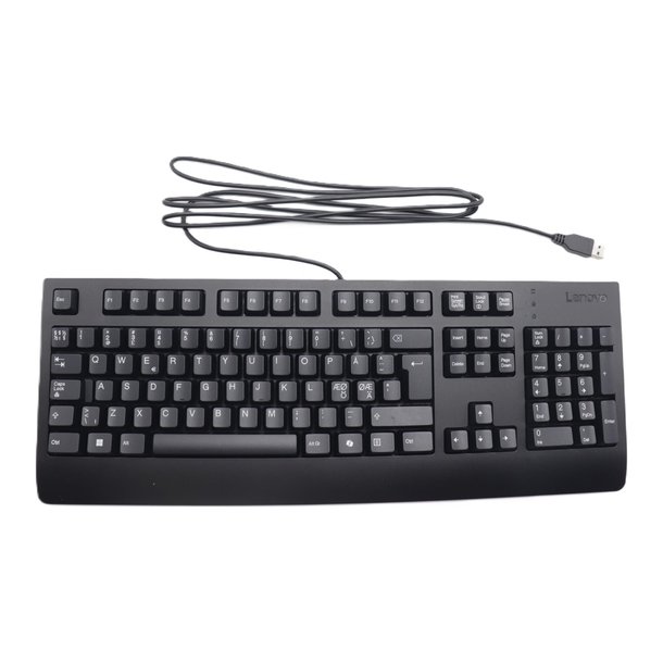 Lenovo Tastatur Kablet til Kontor &amp; Erhverv Nordisk Sort