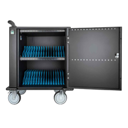 Ladestation USB-C ladeskab med ls til 32 Tablets iPad Notebook enheder - op til 14" 