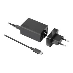 Lenovo 65W rejseadapter strmforsyningsadapter  USB-C (EU) 4-stik (USA, EU, Australien, UK)