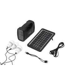 Solpanel solcelle 3W Solar Power Station Set med LED pre usb powerstation 