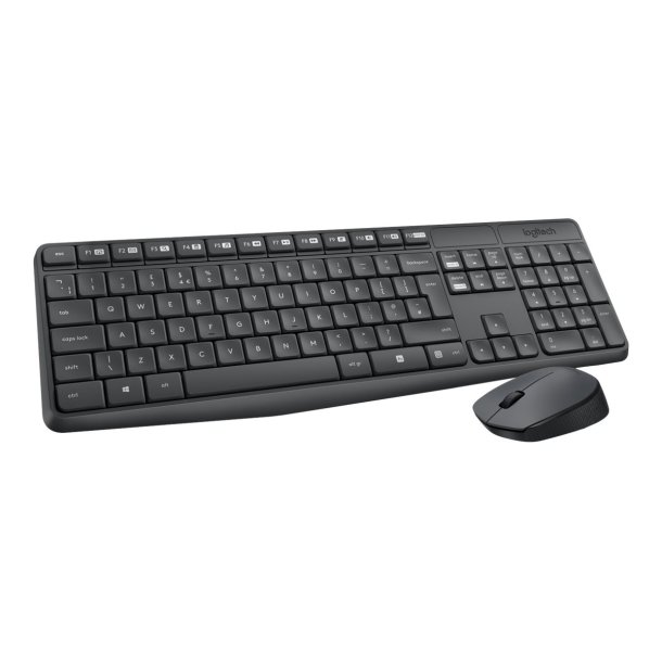 Logitech MK235 Tastatur og mus-s�t Tr�dl�s Pan nordisk