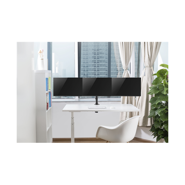 Office Skrmbeslag bordbeslag tiltbar drejbar roterbar 3 skme 13"-27" sort 