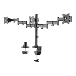Office Skrmbeslag bordbeslag tiltbar drejbar roterbar 3 skme 13"-27" sort 