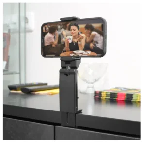 Holder Brbar rejsebeslag med klemme til mobilen smartphone universal sort 