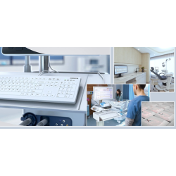 Hygiejne tastaturer Medicinske mus IP65 IP68 til laboratorier hospitaler klinikker mm.