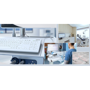 Hygiejne tastaturer Medicinske mus IP65 IP68 til laboratorier hospitaler klinikker mm.