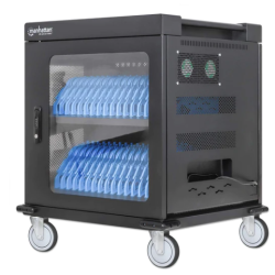 Ladestation Ladeskab med ls hjul AC (USB) 32 port til Smartphone Tablets iPad brbar pc - 15,6" 