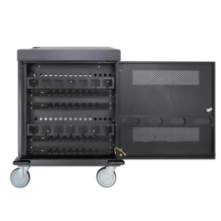 Ladestation Ladeskab med ls hjul AC (USB) 32 port til Smartphone Tablets iPad brbar pc - 15,6" 