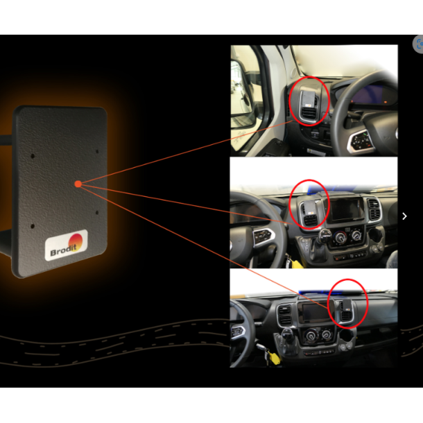 Brodit ProClip beslag til montering af holdere for smartphone GPS PDA tablet 