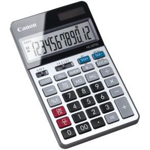Canon desk display calculator regnemaskine solceller og batteri 