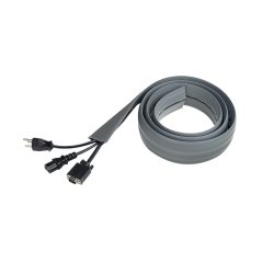 Kabelkanal i gummi med plads til 3 kabler 1,8m gr