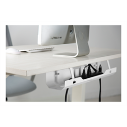 Kabelstyring under skrivebord hvid - Højtaler, projektorbord, stol - HERASHOP