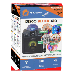 Hjtaler Disco Bluetooth festhjtaler N-Gear fedt diskolys karaoke sort transportabel batteri 