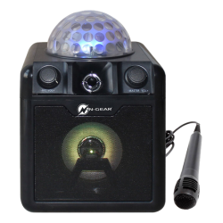 Hjtaler Disco Bluetooth festhjtaler N-Gear fedt diskolys karaoke sort transportabel batteri 