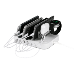 Ladestation USB 4 x USB-A 2 x USB-C hvid til virksomheden eller hjemmet