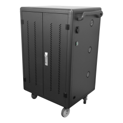 Ladestation AC / USB Ladeskab opladningsvogn hjul/ls til 36 brbar laptops Tablets op til 14"