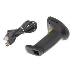 Stregkodescanner hndscanner med CCD-teknolog 500mm rkkevidde IP65 USB sort