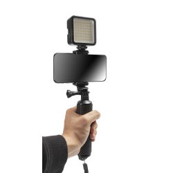 GadgetMonster Vlogging Stick med LED-belysning