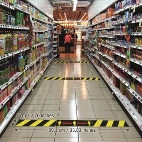 Informationsetiket til gulvmarkeringer Herma etiket 