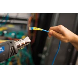 Brother labels HSE Krympeflextape Varmekrymperrtape Sort p Gul elektrikere kablemontrer