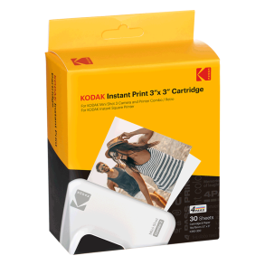 Kodak foto papir Instant Print Cartridge 4Pass 3'' x 3'' 3x10 print til Mini Shot 3 Retro Instant Kamera 