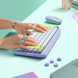 Logitech POP Keys Wireless Mechanical Keyboard med Emoji Keys Tastatur Nordisk  Daydream Mint  