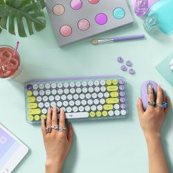 Logitech POP Keys Wireless Mechanical Keyboard med Emoji Keys Tastatur Nordisk  Daydream Mint  