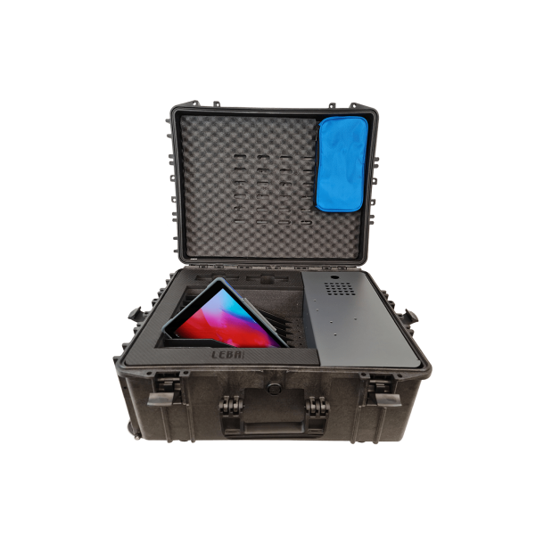 LEBA NoteCase Falcon robust kuffert til opbevaring opladning og transport af 12tablets