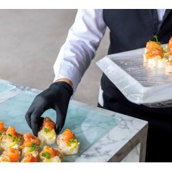 Nitrilhandsker Sort Nordic Protect Premium handsker til fdevareindustrien mm  (100 stk.)