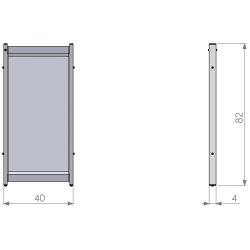 Afskrmning hold afstand. Gulvdeler og Borddeler SDS i PVC, forskellige strrelser