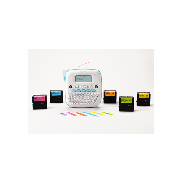 Brother Original Btag tape til PT-N20 PT-N25BT opmrkning 12mm bred ulamineret flere farver 