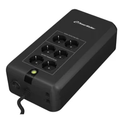 UPS med 6 udtag og batteribackup 6x Schuko outlets 600VA eller 800VA Sort