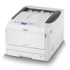 OKI Pro8432WT A4 A3 professionel laserprinter udskriv farver + hvid (CMYW) eller + Sort (CMYK) 