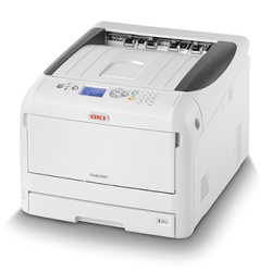 OKI Pro8432WT A4 A3 professionel laserprinter udskriv farver + hvid (CMYW) eller + Sort (CMYK) 