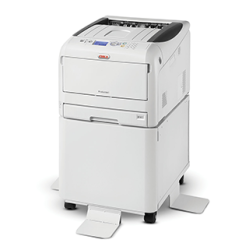 OKI Pro8432WT A4 A3 professionel laserprinter udskriv farver + hvid (CMYW) eller + Sort (CMYK) 