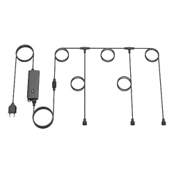 Smart RGB lampe sort, havelys med varmt hvidt lys og forskellige farver