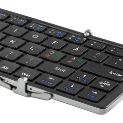 Tastatur minitastatur Trdlst fold-sammen Bt USB nordisk layout sort