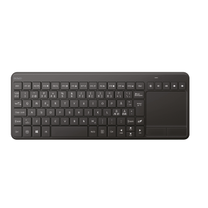 kompakte og trdlse mini-tastatur Wireless mini Keyboard med Touchpad sort 