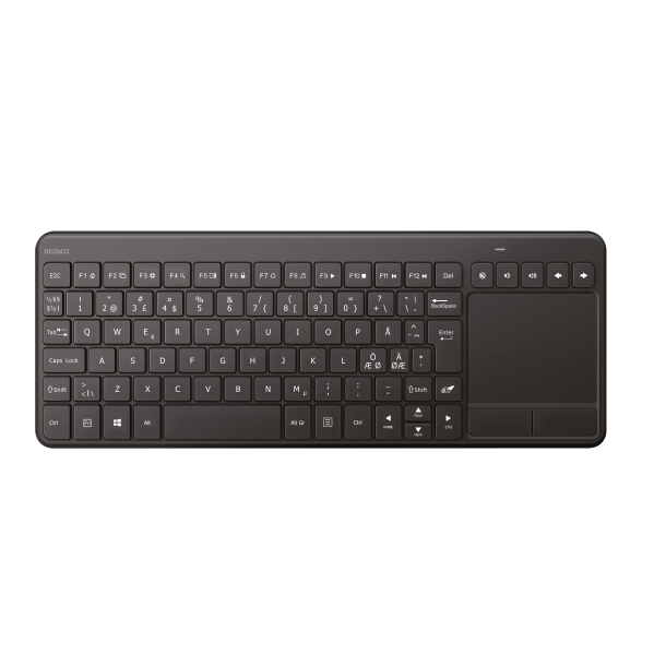 kompakte og trdlse mini-tastatur Wireless mini Keyboard med Touchpad sort 