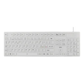 Tastatur kabel silikone IP68 105 keys Nordisk Hvid el. Sort industri K�kkener og f�devareproduktion