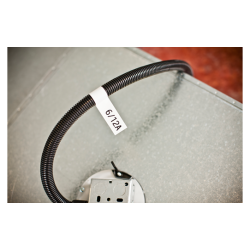 Brother TZeFX, flexible tape til kabler - sort p hvid