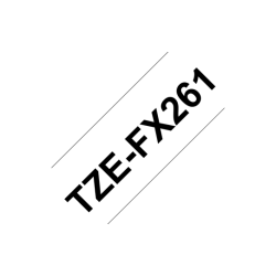 Brother TZeFX, flexible tape til kabler - sort p hvid