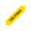 Brother TZeFX, flexible tape til kabler - sort p gul
