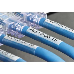 Brother selv laminerede label 24mm til opmrkning af CAT5e CAT6 CAT6A kabler 