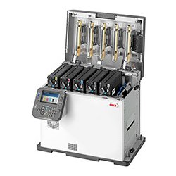 OKI Pro1050 Label Printer etiketudskrivning produkter unik 5 farve eller 'CMYK+1'