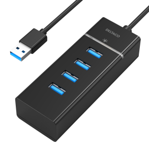 USB Hub Opladerkit Sort vlg 4 x USB-A eller 7 x USB-A