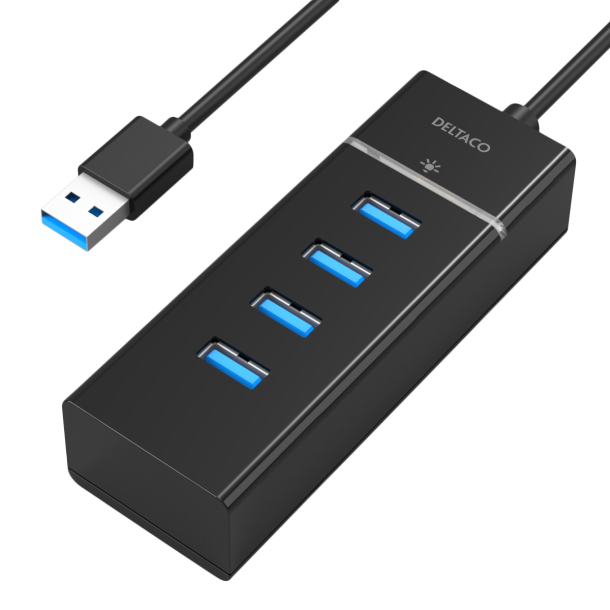 Opladerkit Hub USB 3.0 ABS-plast sort  4x eller 7x USB-A
