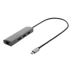 USB Hub og Network Adapter RJ45 Vlg 1xUSB-C 3xUSB-A eller 1xUSB-A 3xUSB-A